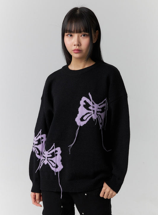 Tassel Graphic Knit Sweater CD308