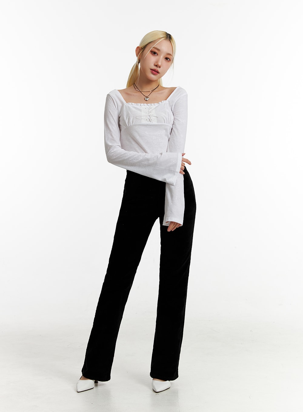 Mid-Rise Bootcut Plush Jeans ID315