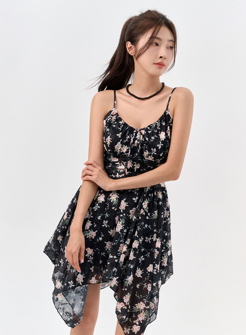 Retro Floral Mini Dress IO311
