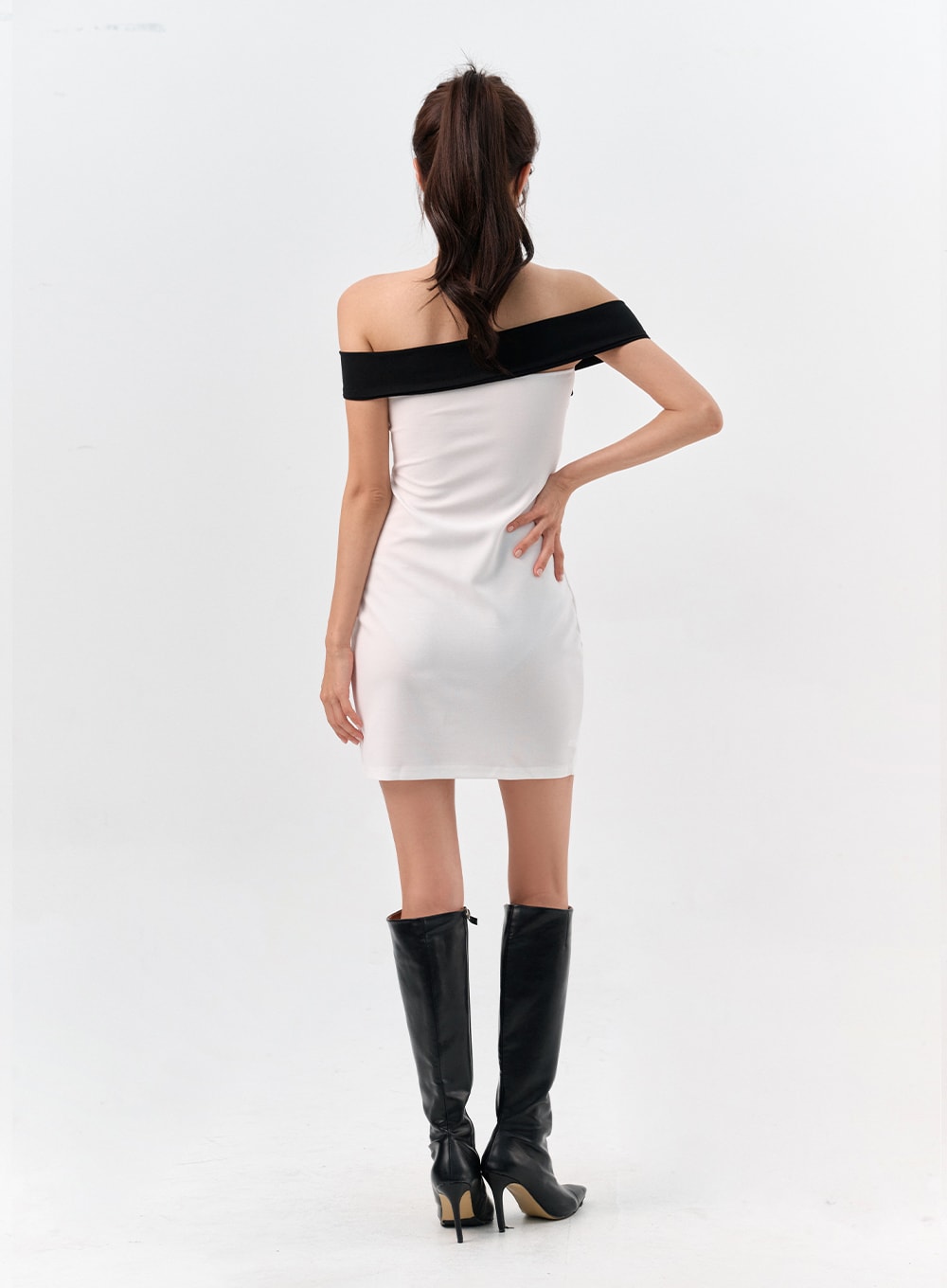 Ribbon Off-Shoulder Dress IO311