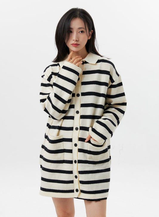 Striped Mini Sweater Dress OG318