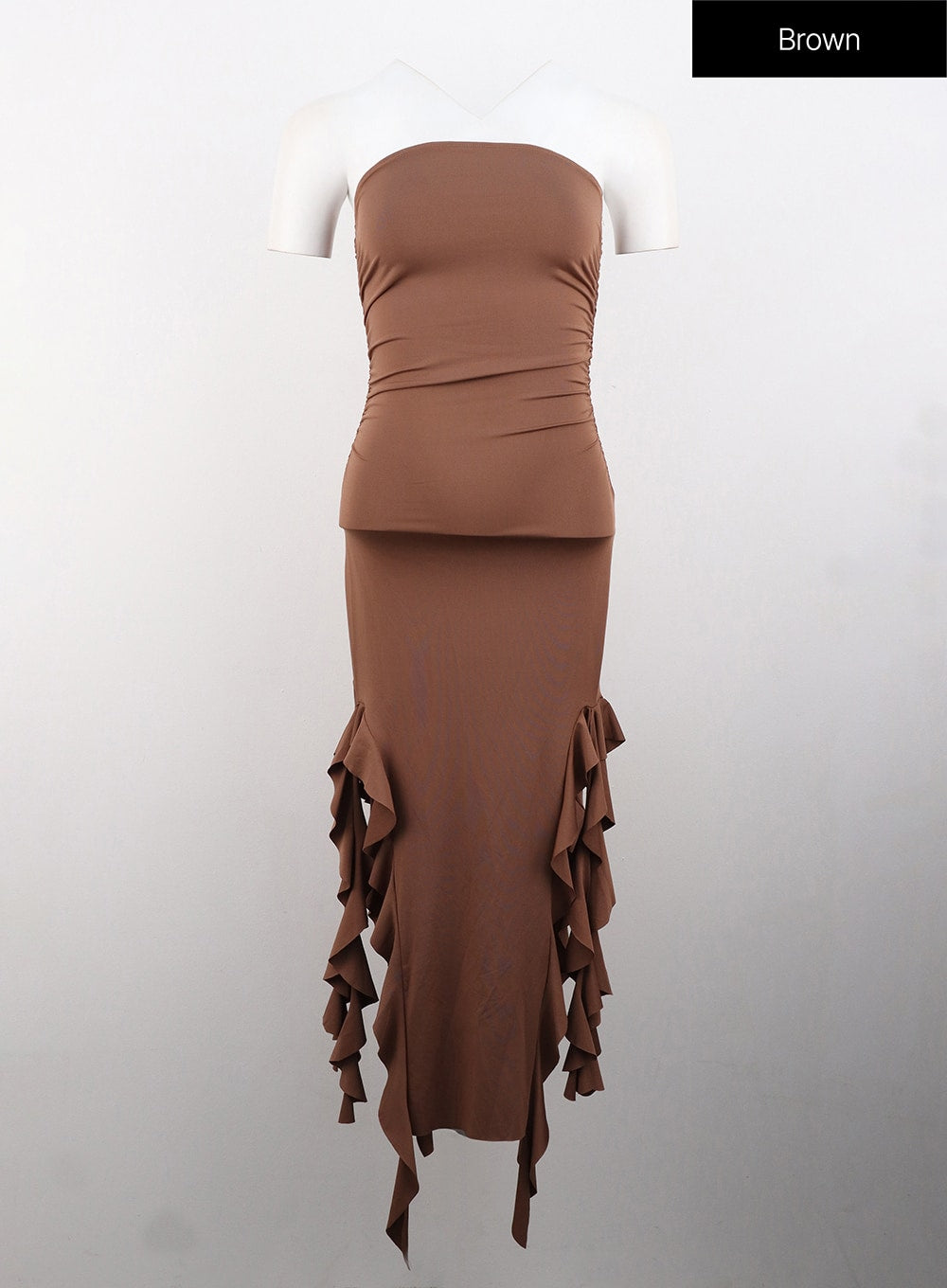 Romantic Frill Cut-Out Tube Dress IS306